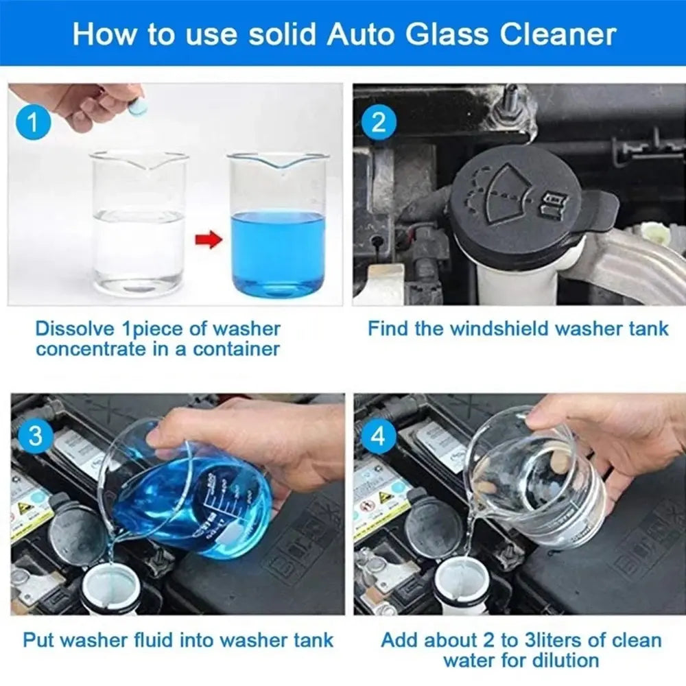 Windshield Glass Solid Cleaner