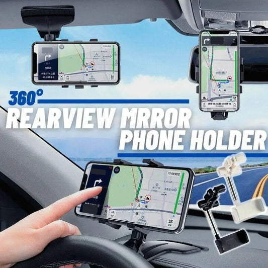 Rearview Mirror Phone Holder