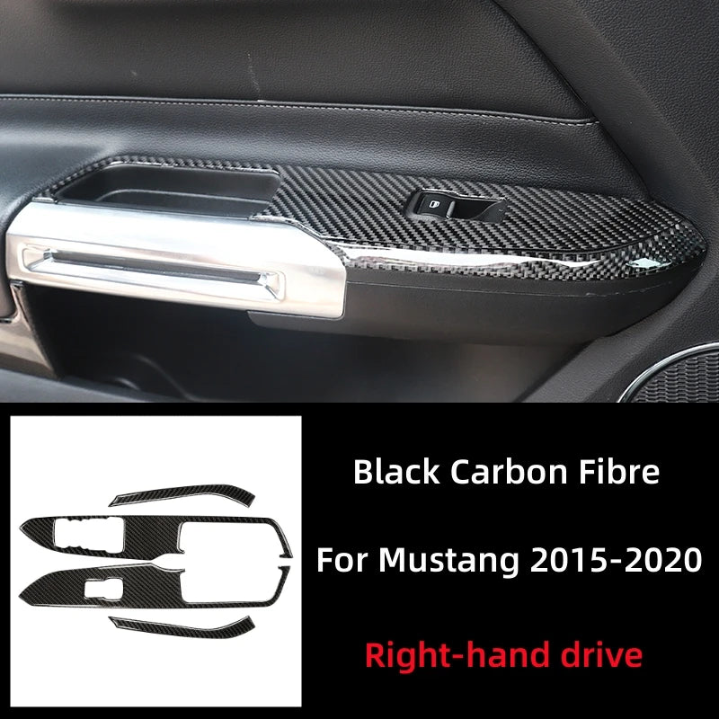 Carbon Fiber Window Switch Trim for Mustang GT 2015-2021