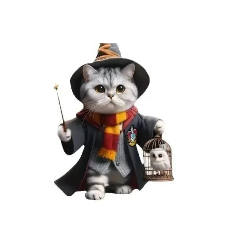 2D Halloween Cat Broom Pendant – Rearview Mirror Decor B – Car Accessories | MotorWorld Marketplace