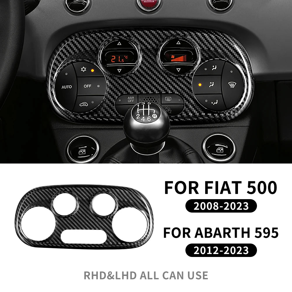 Real Dry Carbon Fiber AC Frame Cover for Abarth 595/695 Fiat
