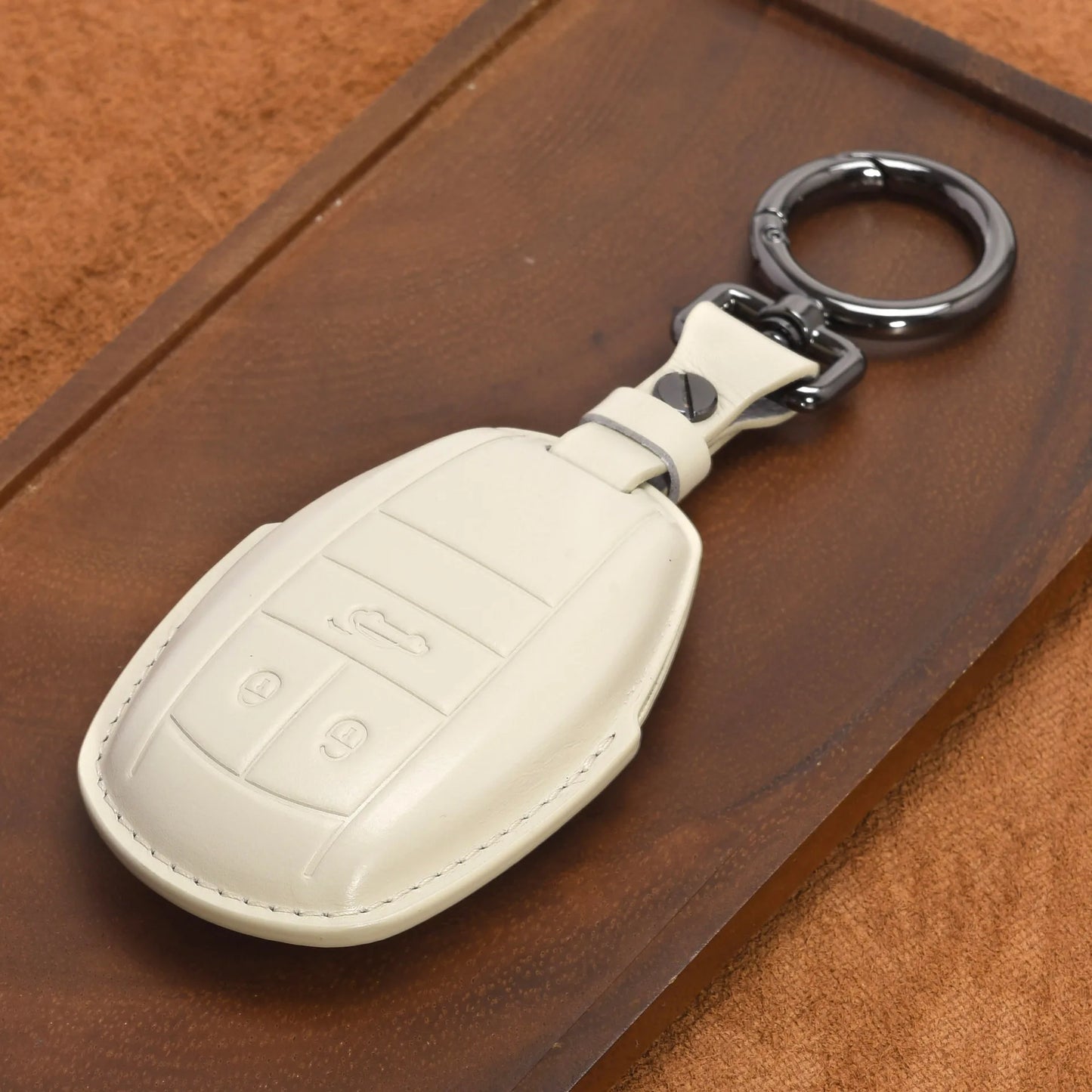 Premium Leather Key Cover for Bentley Bentayga/GT/Spur/Mulsanne Off-white – Car Accessories | MotorWorld Marketplace