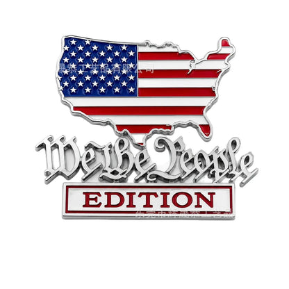Patriot Flag 3D Metal Car Emblem Badge – We The People Decal 13cm – Car Accessories | MotorWorld Marketplace