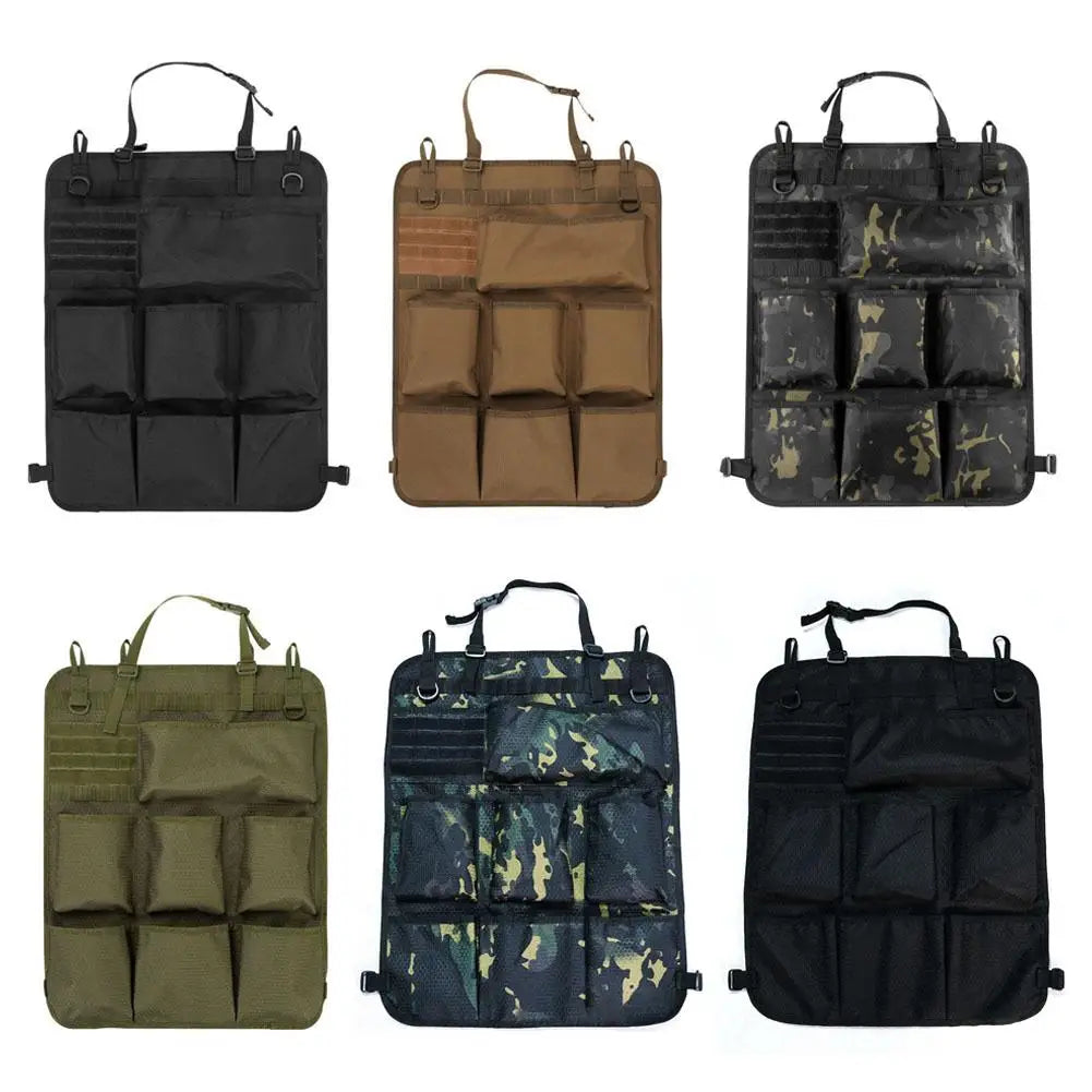 Tactical Camo Seat Back Organizer, 7-Pocket Universal Fit – Car Accessories | MotorWorld Marketplace