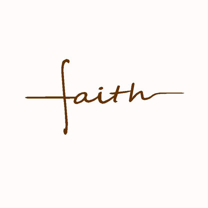 Faith Cross Vinyl Decal – Car Window & Laptop Christian Decor