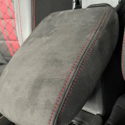 Premium Leather Suede Armrest Cover for Audi A3 A4 A5 A6 A7 Q5 Suede with Red – Car Accessories | MotorWorld Marketplace