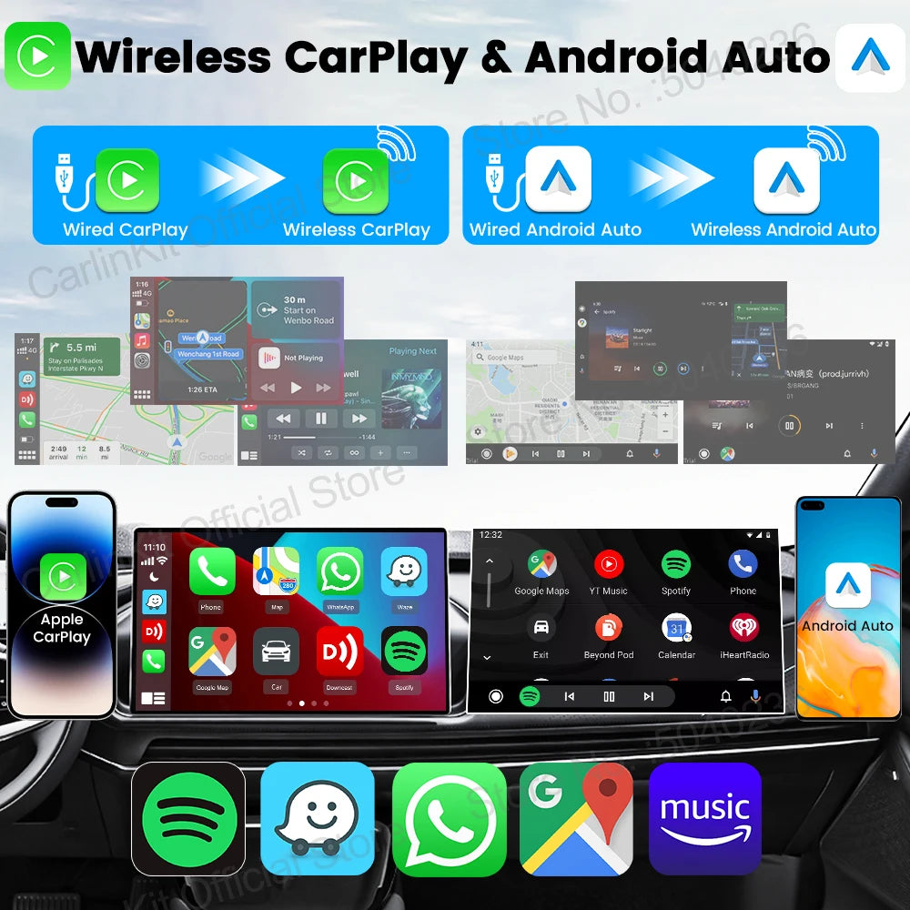 CarlinKit 5.0 Mini Adapter Wireless CarPlay & Android Auto