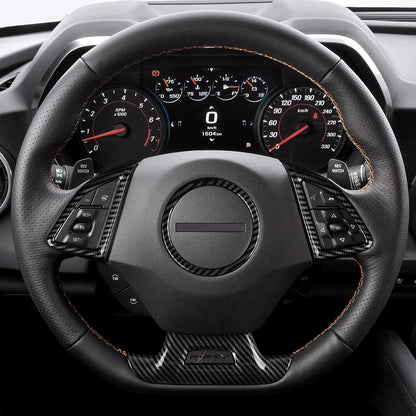 Autocollant de garniture intérieure en fibre de carbone ABS pour Camaro 2016-2024