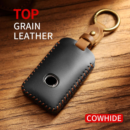 Premium Leather Mazda Key Case, Fits 3/4 Button, Durable