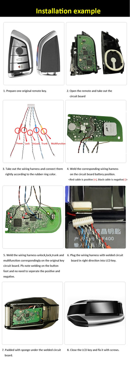Clé intelligente universelle LCD B-One pour BMW, Benz, Audi et plus