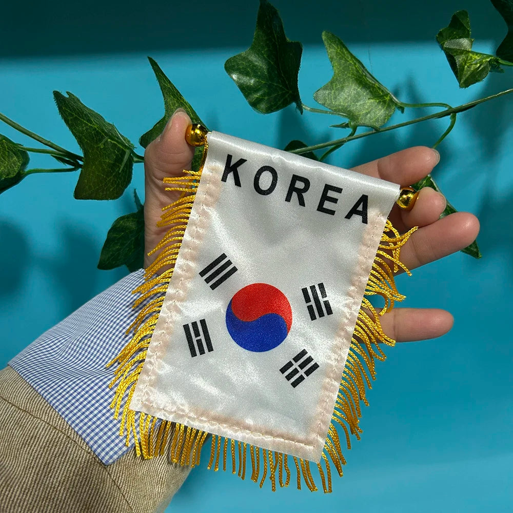 South Korea Car Window Flag 8x12cm Double-Sided Polyester
