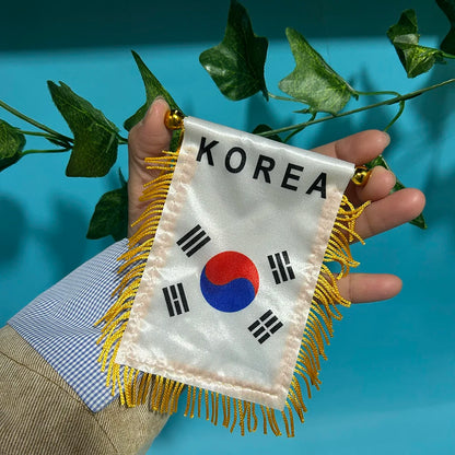 South Korea Car Window Flag 8x12cm Double-Sided Polyester