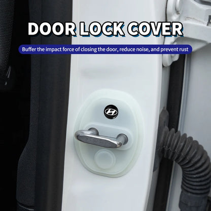 4Pcs Silicone Door Lock Covers for Hyundai