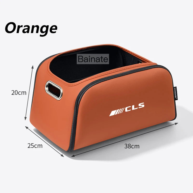 Mercedes CLS C218/C219 Trunk Storage Box – Leather, Pro Fit Orange – Car Accessories | MotorWorld Marketplace