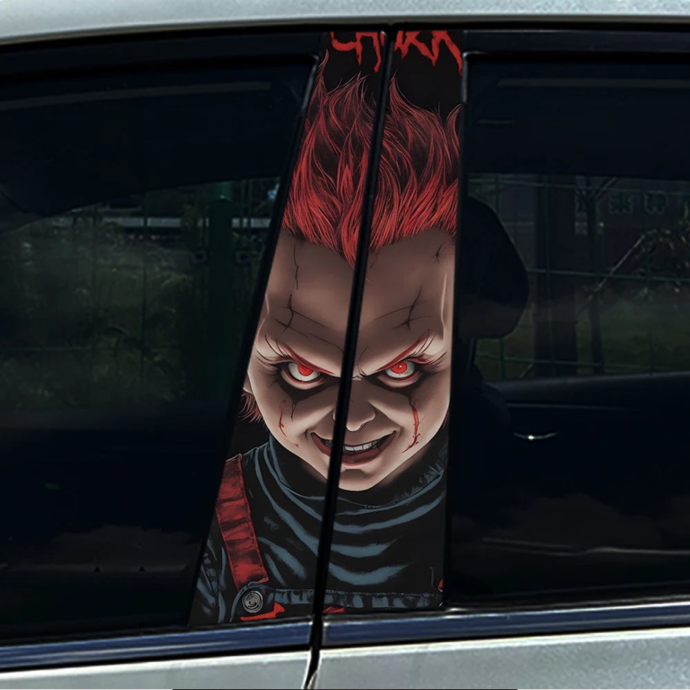 **Halloween Car B Pillar Sticker – Horror Protective Film 1/2pcs** MO 084 – Car Accessories | MotorWorld Marketplace