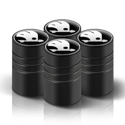 4PC Metal Valve Caps for Skoda