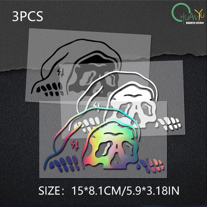 Peep Skeleton Car Sticker – Halloween Die-Cut Vinyl Decal B259A4 3pcs – Car Accessories | MotorWorld Marketplace