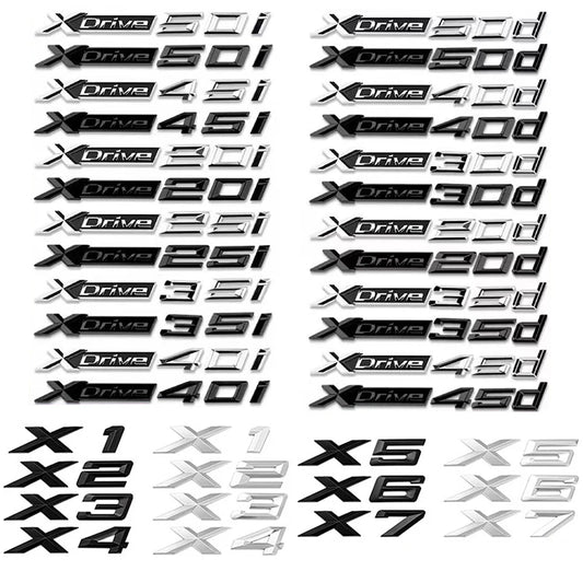 3D Xdrive Emblem Badge for BMW X1-X7 20d-50d 20i-30i