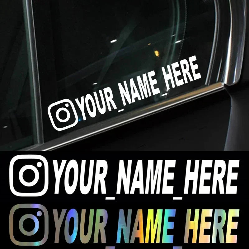 Custom Instagram Username Vinyl Decal for Car & Motorcycle – Car Accessories | MotorWorld Marketplace