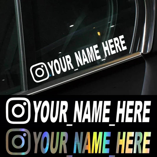 Custom Instagram Username Vinyl Decal for Car & Motorcycle – Car Accessories | MotorWorld Marketplace
