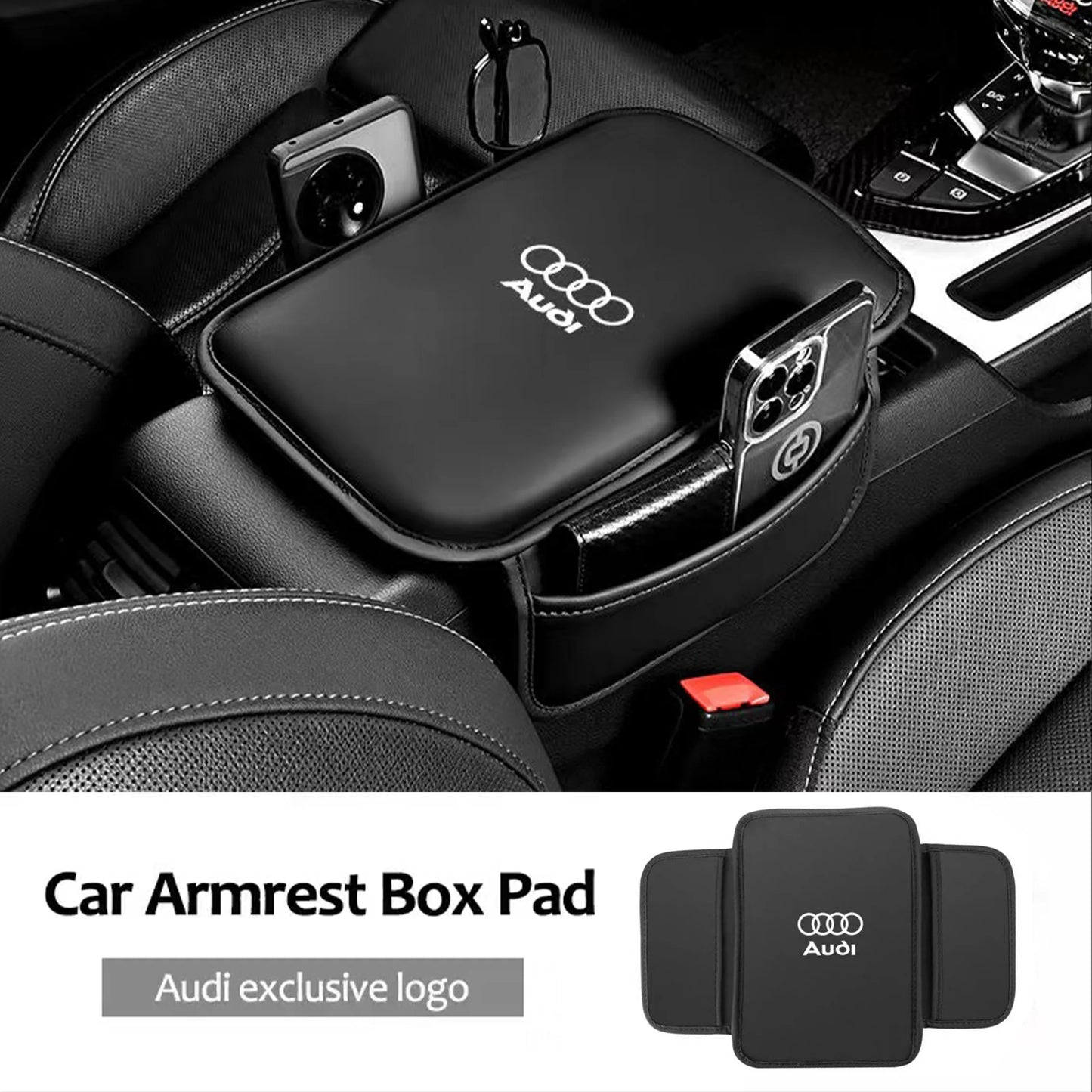 Audi SLine Leather Armrest Pad for A3 A8 & Q Models