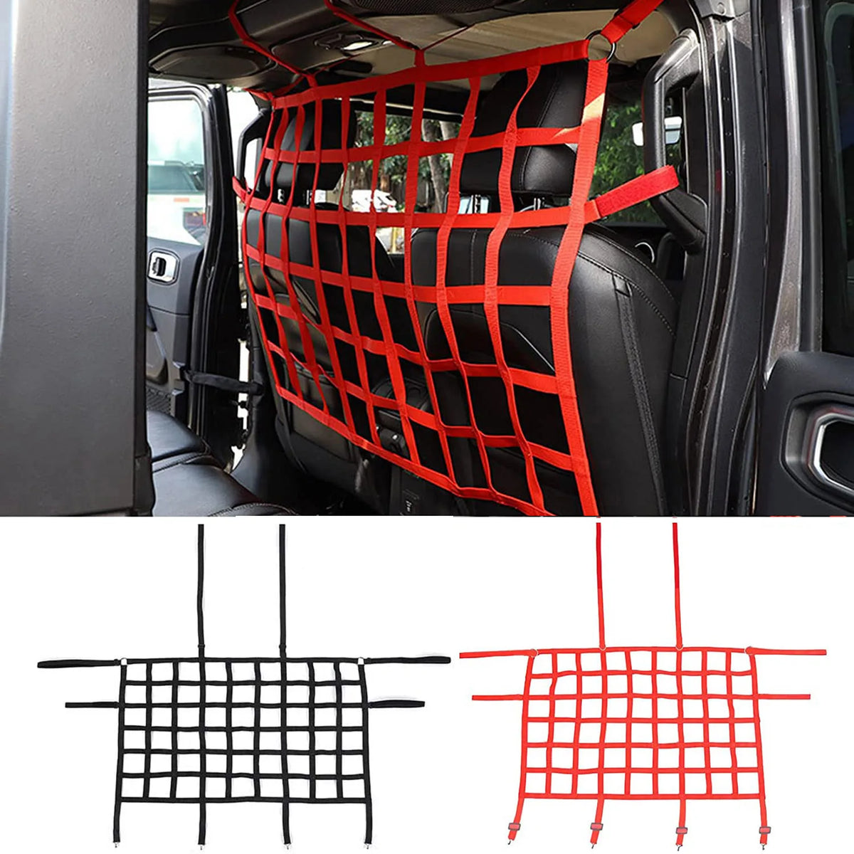 (NOT SOLD TO USA) Jeep Wrangler JK/JL/JT Cargo Dog Barrier Net 2007-2023 – Car Accessories | MotorWorld Marketplace