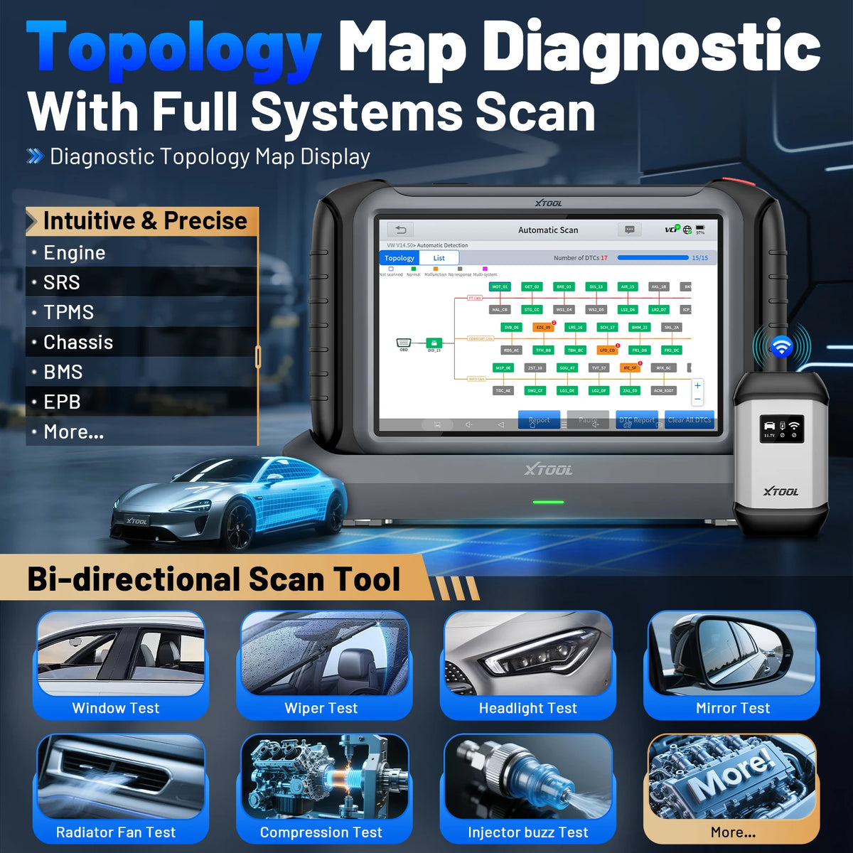 XTOOL IP919 Pro Scanner: ECU, Key, 51+ Resets, CAN FD/DOIP – Car Accessories | MotorWorld Marketplace