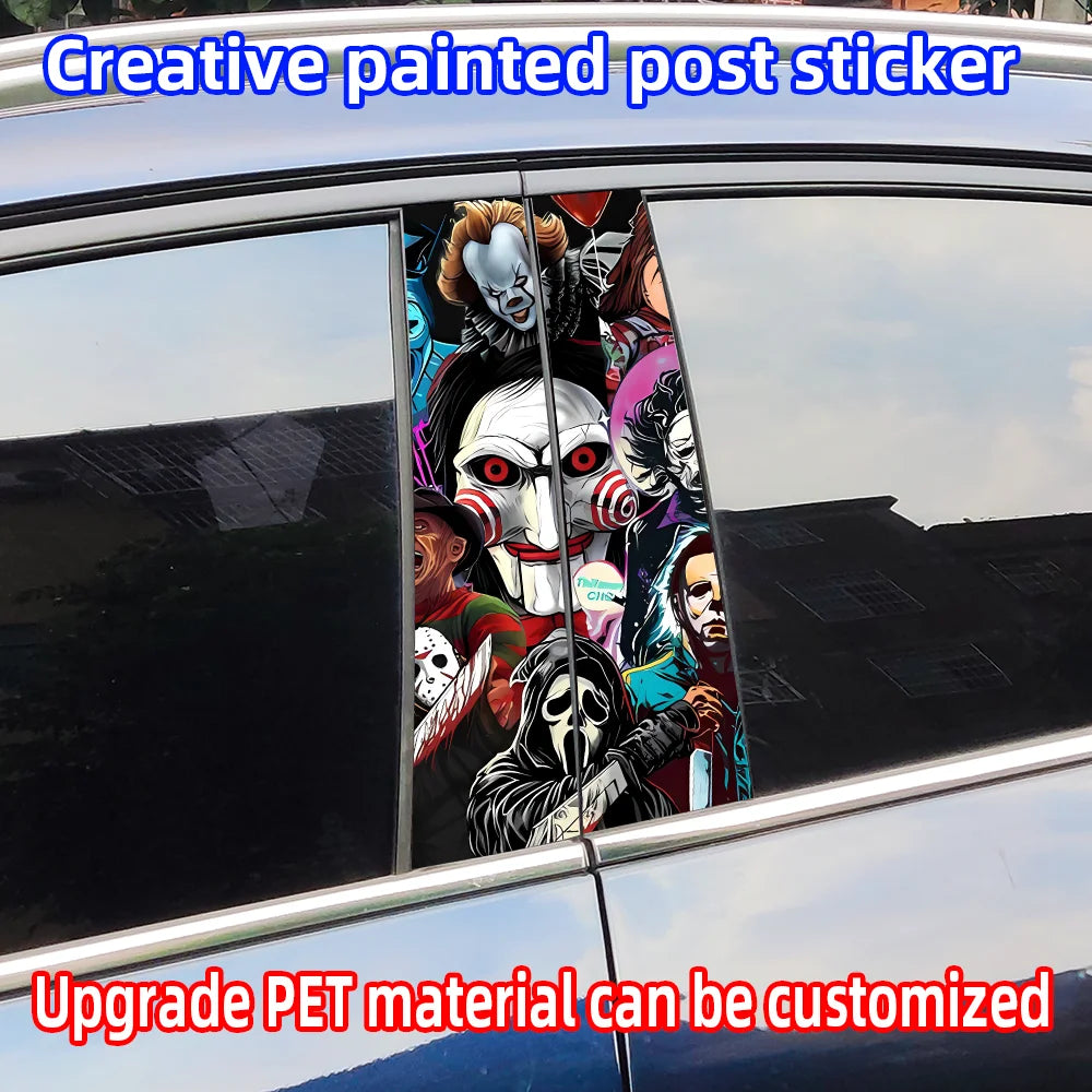 Horror Ghost B Pillar Car Stickers | Waterproof, UV-Proof – Car Accessories | MotorWorld Marketplace