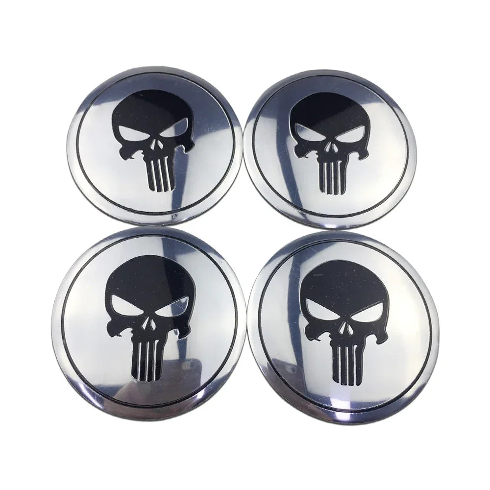 Universal 4pcs 56mm (2.2inch) Wheel Hubcap Stickers