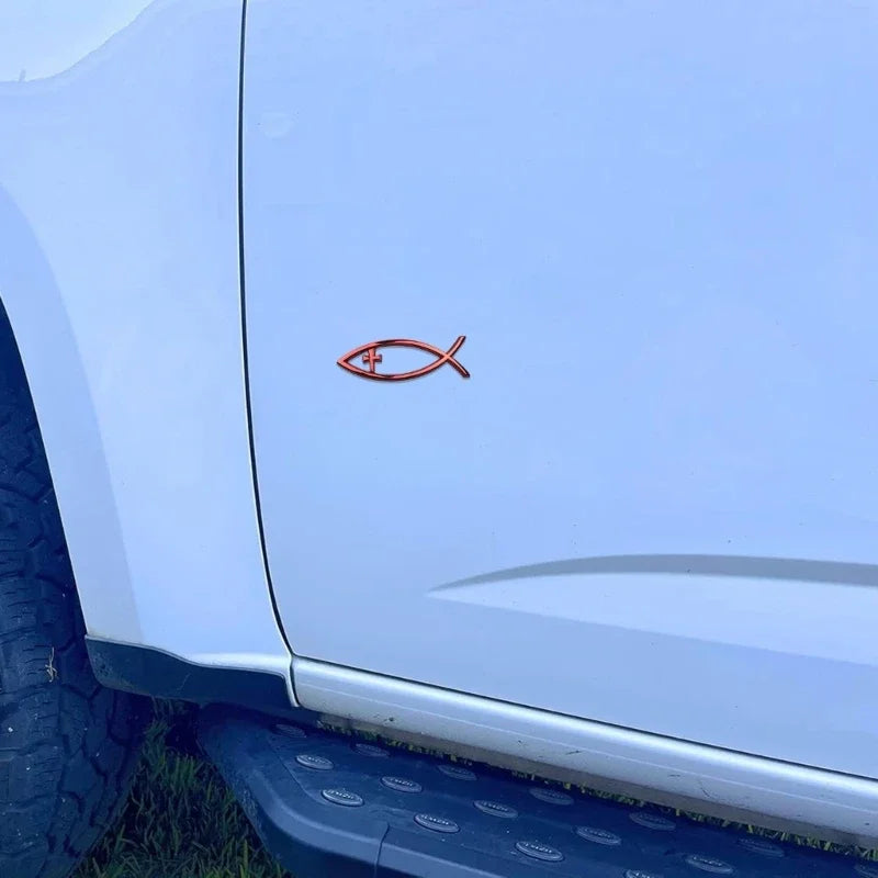 Waterproof Ichthys Car Sticker – Christian Fish Badge Decal – Car Accessories | MotorWorld Marketplace
