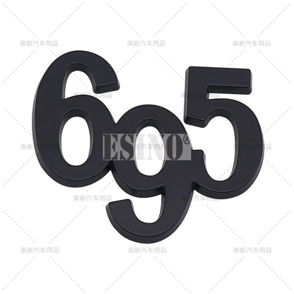 3D Zinc Alloy Badge Emblem for Alfa Romeo Abarth 595 695 Matte Black 695 – Car Accessories | MotorWorld Marketplace