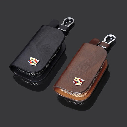 (NOT SOLD TO USA) Luxury Leather Key Wallet for Cadillac ATS CT6 XT4 Escalade – Car Accessories | MotorWorld Marketplace