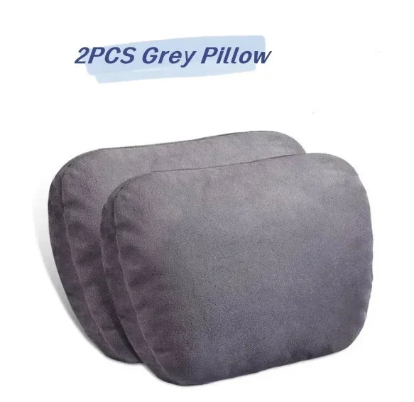 Memory Foam Car Neck Pillow – Universal Ergonomic Headrest 2PC Grey Pillow – Car Accessories | MotorWorld Marketplace