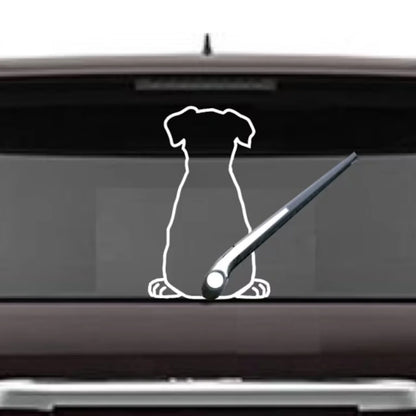 Cute Dog Wiggling Tail Rear Wiper Decal – Waterproof Vinyl – Car Accessories | MotorWorld Marketplace
