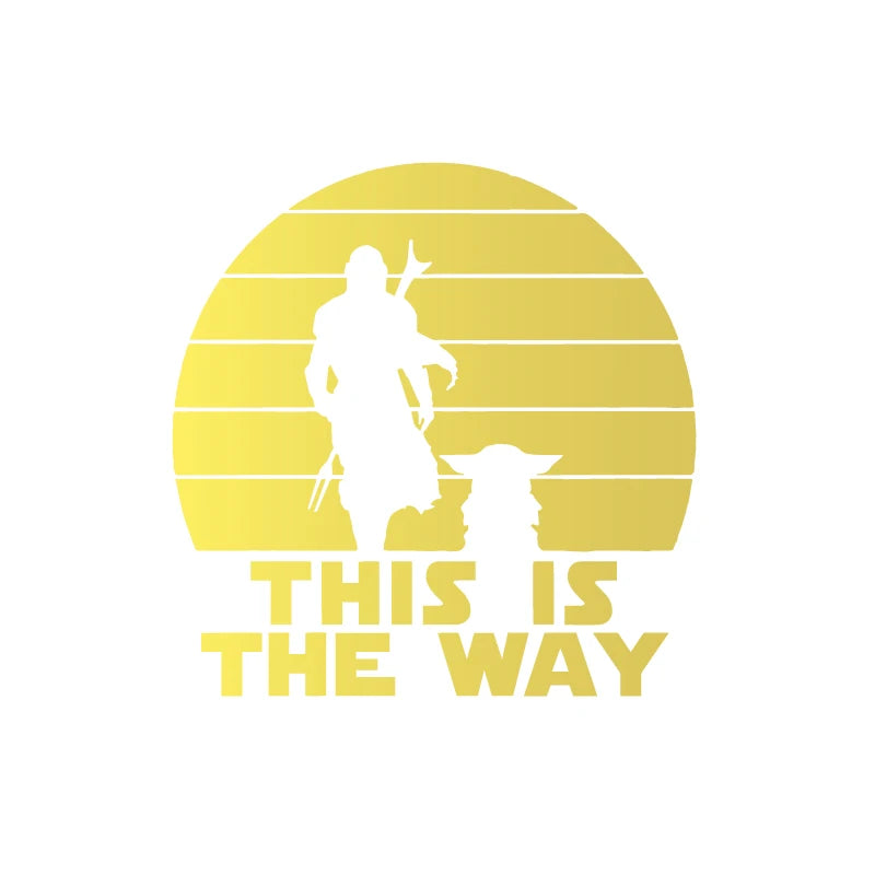 Classic Sci-Fi Vinyl Sticker – "This Is The Way" Car/Laptop Decor QT13495 Gold – Car Accessories | MotorWorld Marketplace