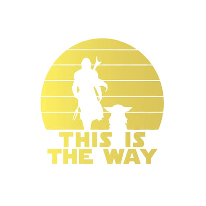 Classic Sci-Fi Vinyl Sticker – "This Is The Way" Car/Laptop Decor QT13495 Gold – Car Accessories | MotorWorld Marketplace