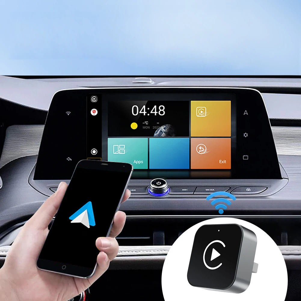 2-in-1 Wireless CarPlay & Android Auto Adapter, Plug & Play