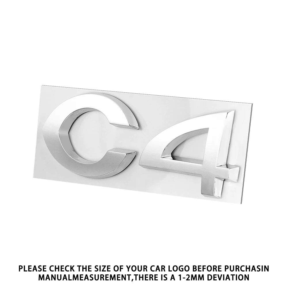 ABS Rear Emblem Badge Sticker for Citroen C2 C4 C5 VTS silver C4 – Car Accessories | MotorWorld Marketplace