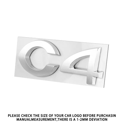 ABS Rear Emblem Badge Sticker for Citroen C2 C4 C5 VTS silver C4 – Car Accessories | MotorWorld Marketplace