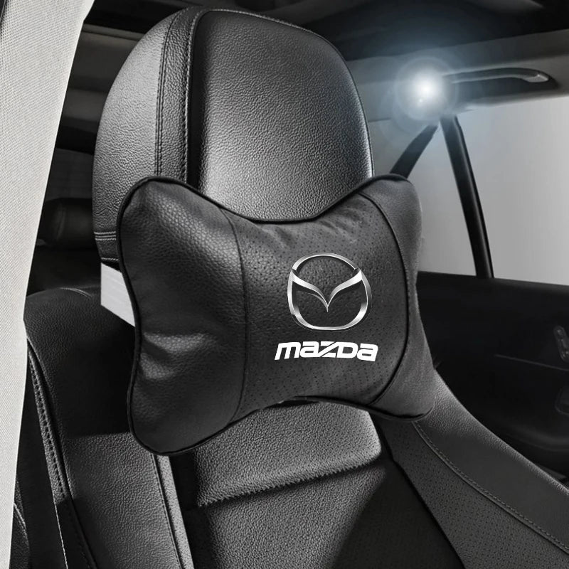 Premium Leather Neck Pillow for Mazda