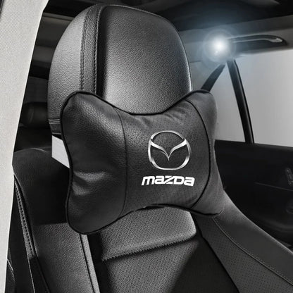 Premium Leather Neck Pillow for Mazda