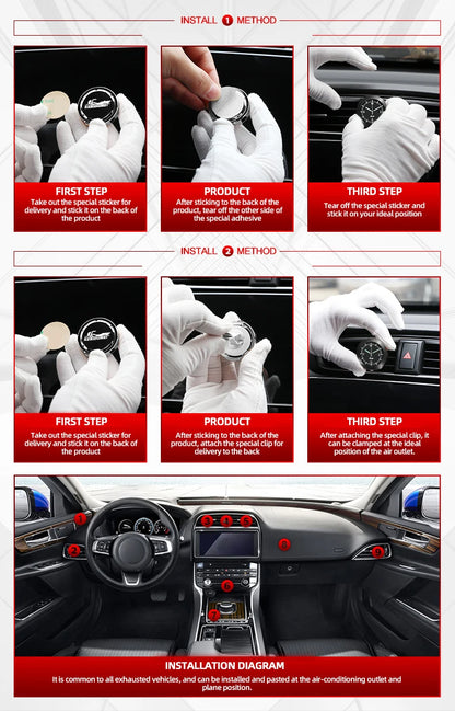 Luminous Quartz Stick-On Car Clock – Pro Auto Accessory