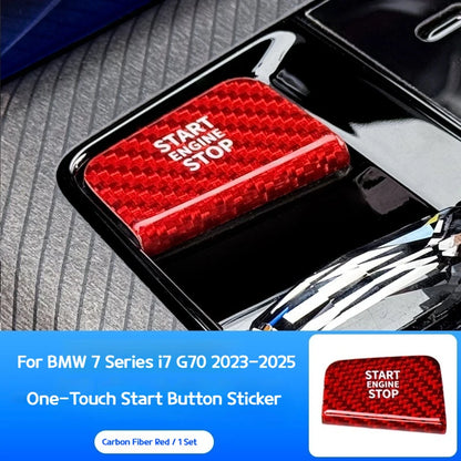 BMW G45/G60/G70 2023-26 Carbon Start Button Cover Decor B red G70 – Car Accessories | MotorWorld Marketplace