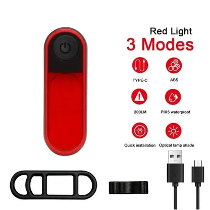 BUCKLOS LED Bike Light Set, Rechargeable COB Front & Rear M3-RED-200mAh – Car Accessories | MotorWorld Marketplace