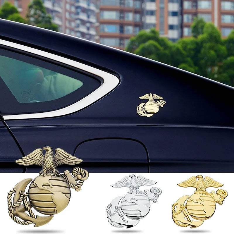 3D Metal Eagle Marine Corp Emblem – Rear/Side Car Sticker