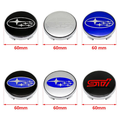 (NOT SOLD TO EUROPE) 4PCS 56/60mm Hub Covers Decals for Subaru WRX STI BRZ – Car Accessories | MotorWorld Marketplace