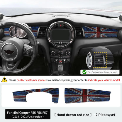 Premium ABS Leather Dashboard Shell for Mini F55/F56/F57 Hand drawn red rice – Car Accessories | MotorWorld Marketplace