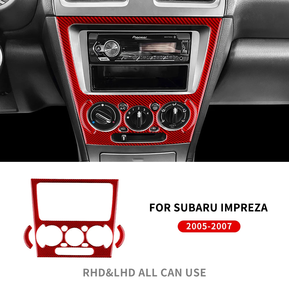 Real Carbon Fiber Sticker Kit for Subaru Impreza 05-07 Interior Center Console Red – Car Accessories | MotorWorld Marketplace