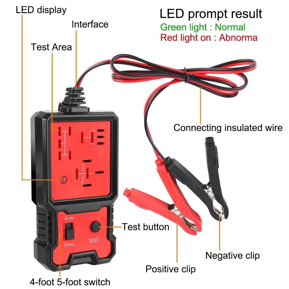 Universal 12V Car Relay & Battery Tester