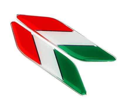 2Pcs Metal Italian Flag Fender Badge for Alfa Fiat Abarth – Car Accessories | MotorWorld Marketplace